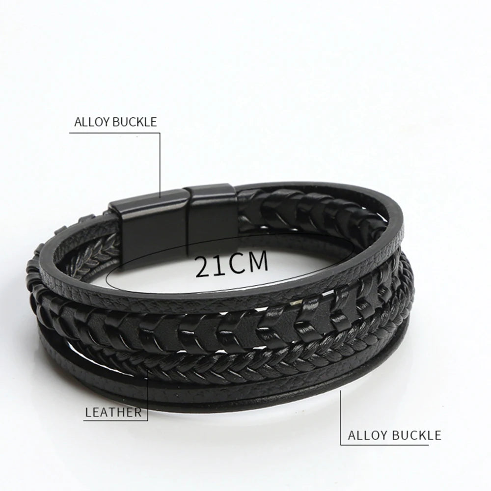 Tiger Eye Leather Bracelet