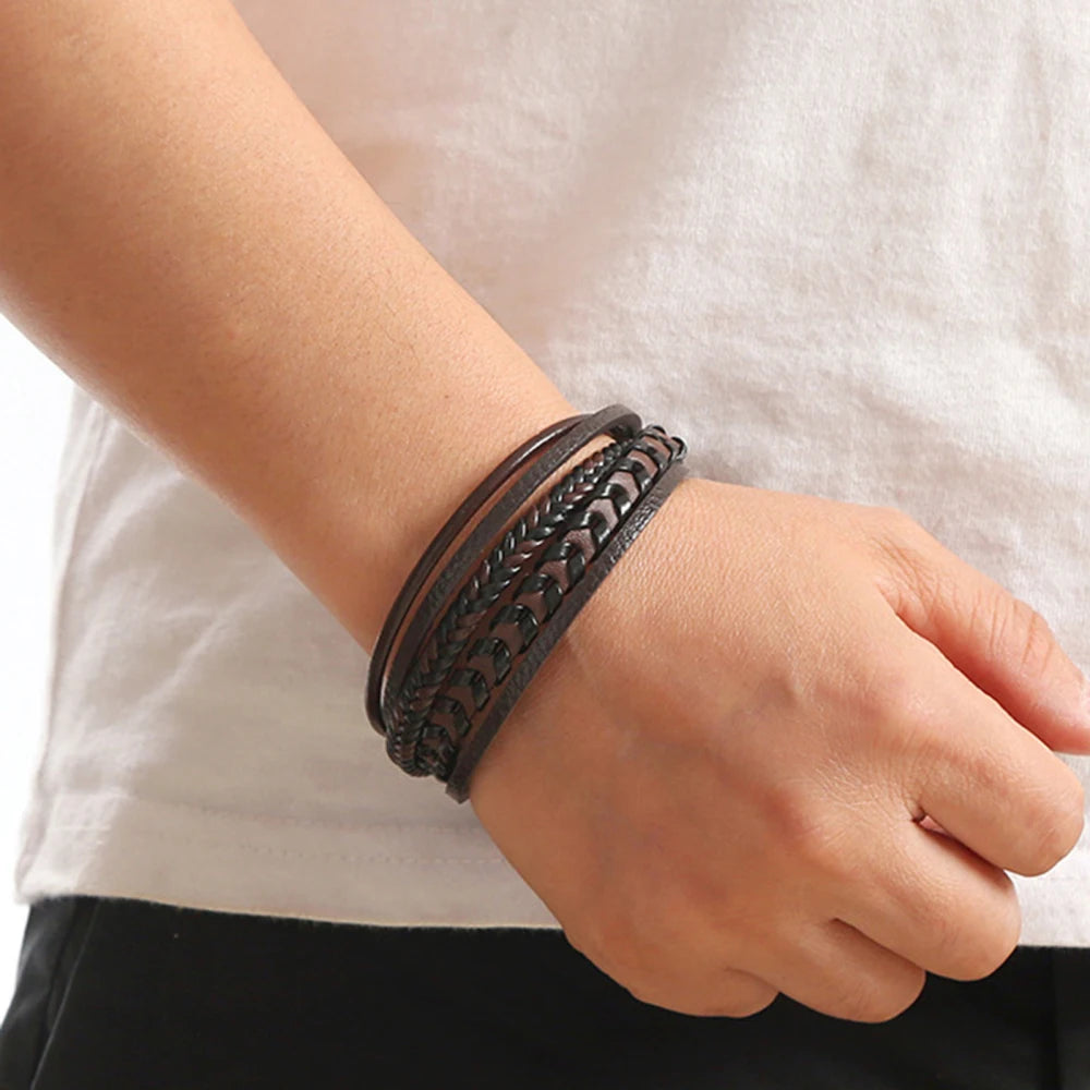 Tiger Eye Leather Bracelet
