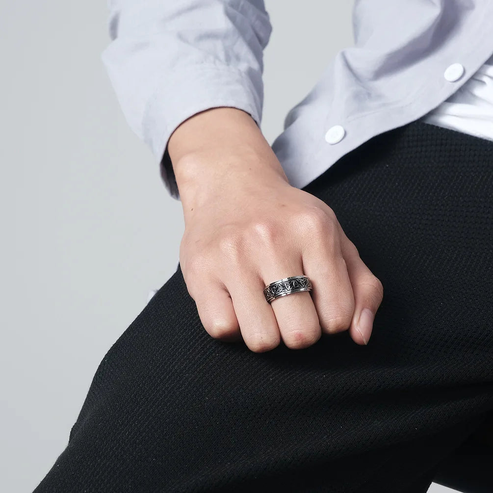 Viking Rune Spinner Ring