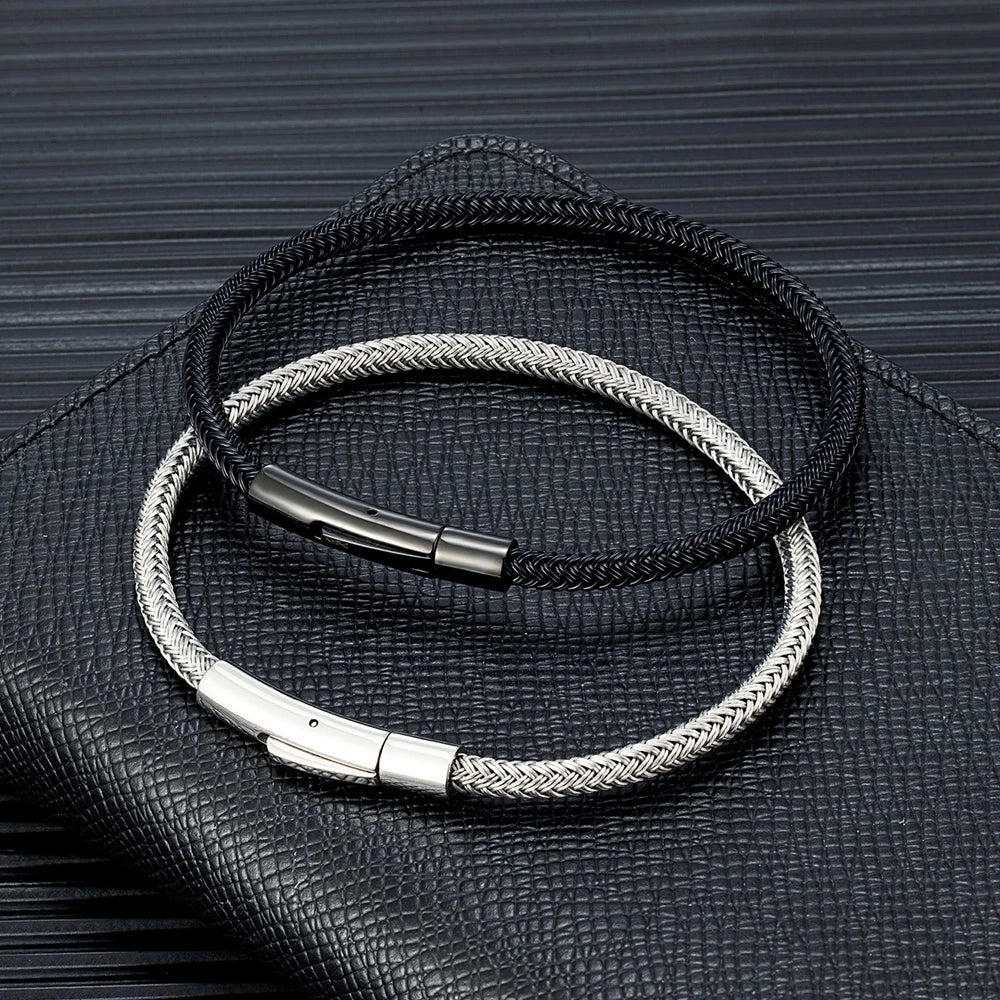 Punk Steel Wire Rope Bracelet