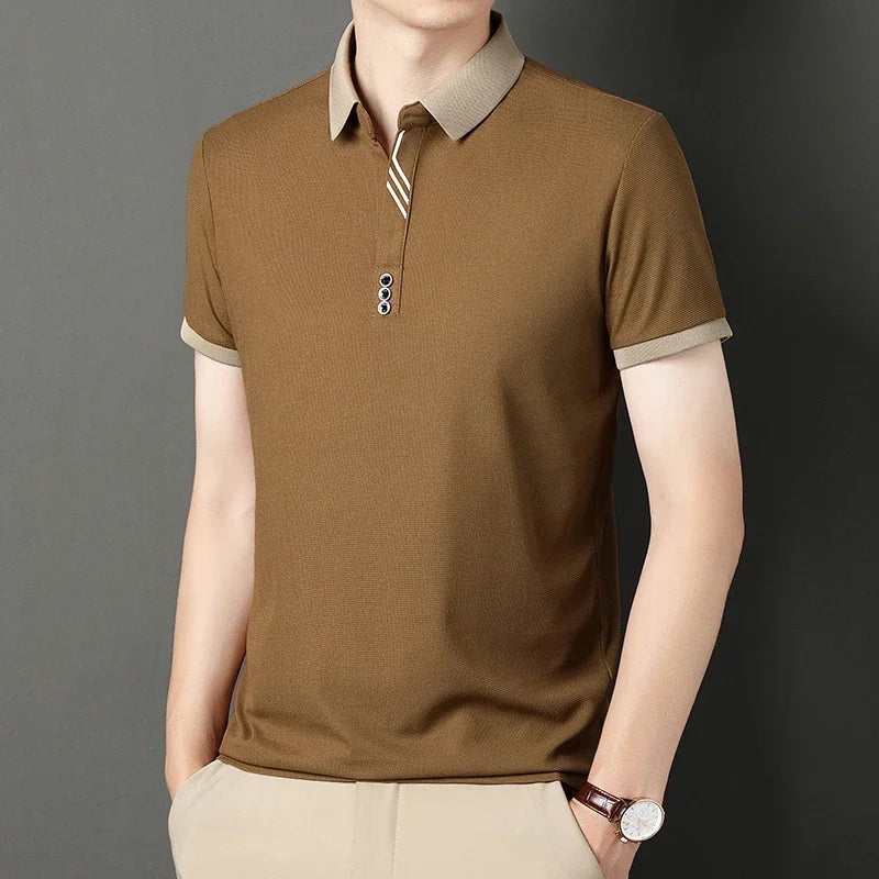 Men’s Solid Color Polo Shirt