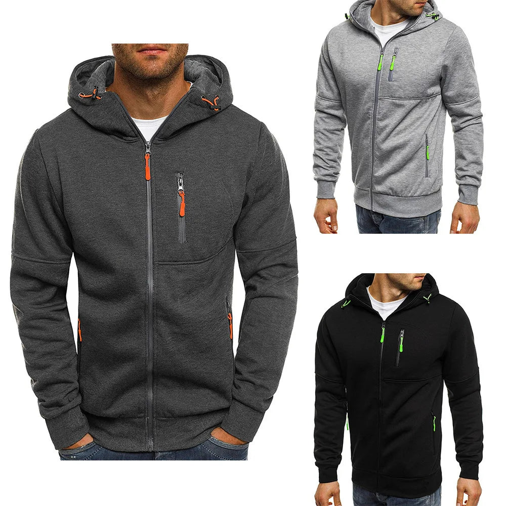 Men’s Zipper Hoodie Sweatshirt