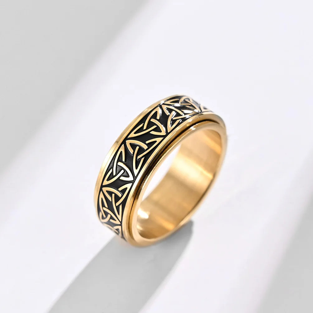 Viking Rune Spinner Ring
