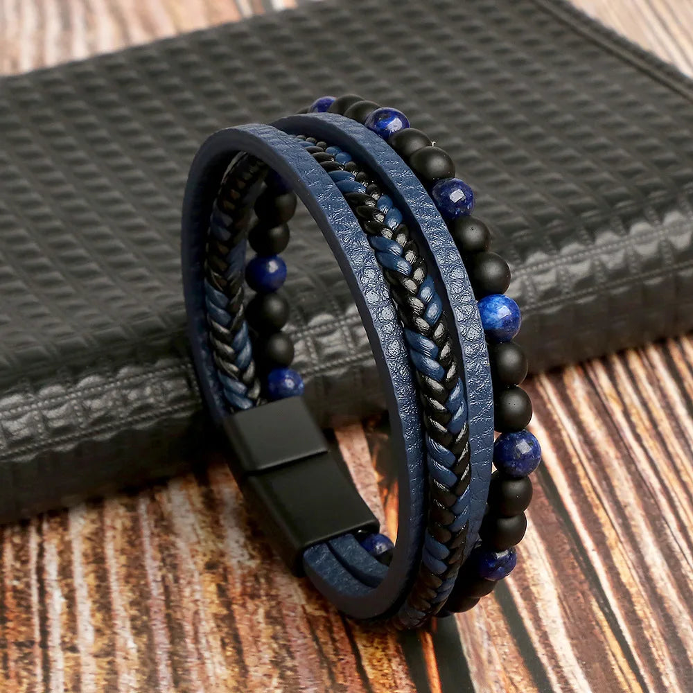 Tiger Eye Leather Bracelet