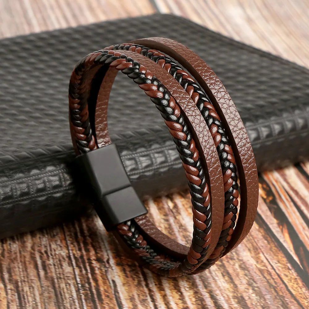 Tiger Eye Leather Bracelet