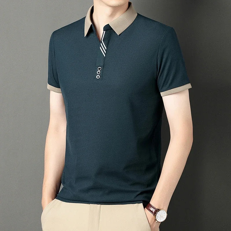 Men’s Solid Color Polo Shirt
