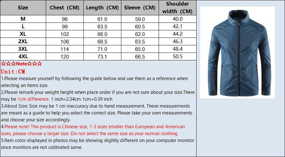 Men’s Breathable Sunscreen Jacket
