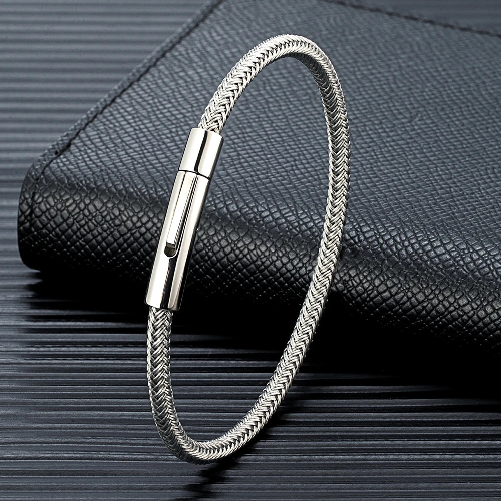 Punk Steel Wire Rope Bracelet