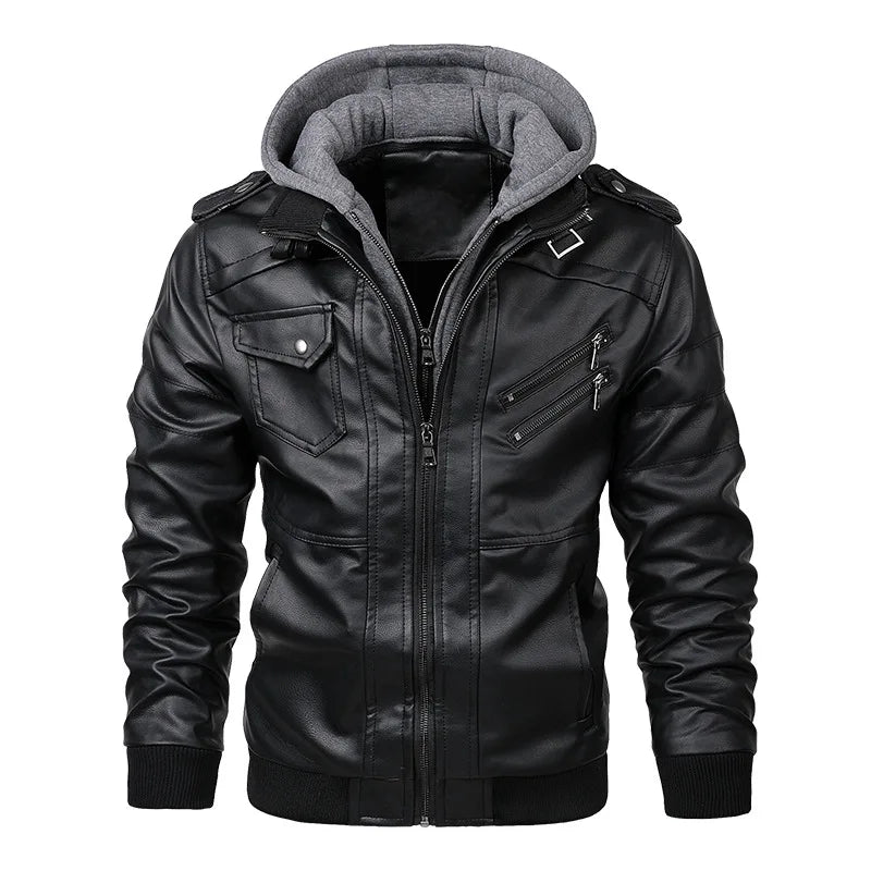 Men’s Faux Leather Moto Jacket