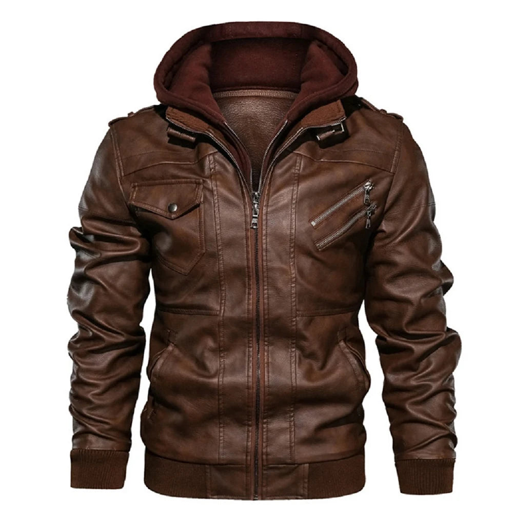 Men’s Faux Leather Moto Jacket