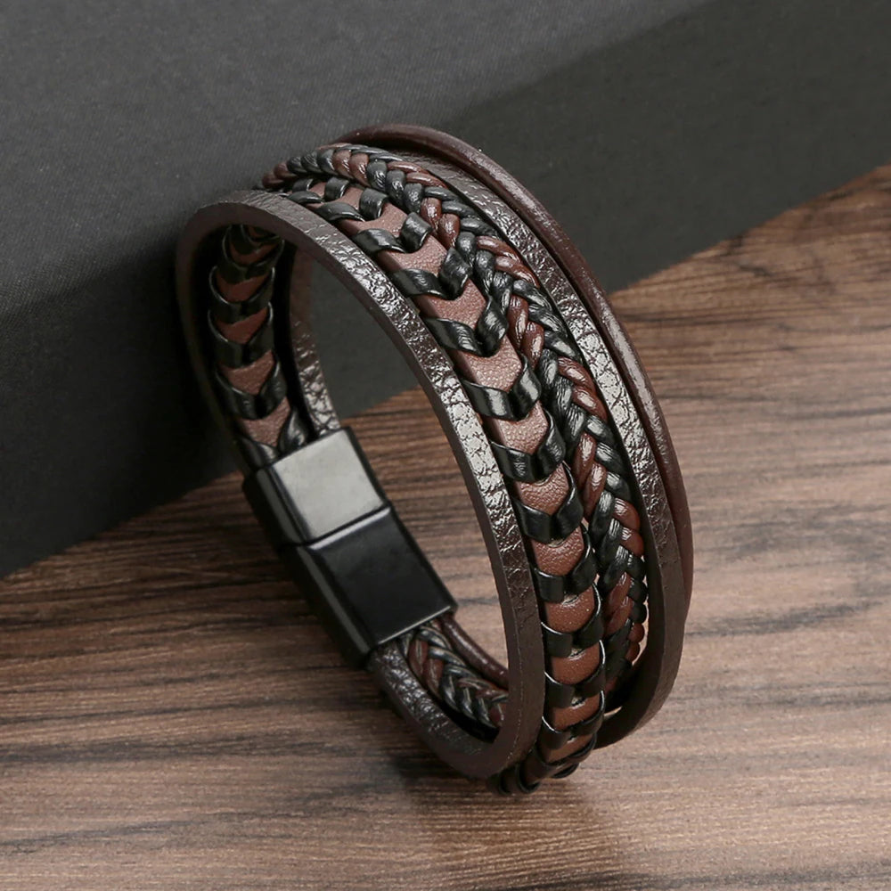 Tiger Eye Leather Bracelet