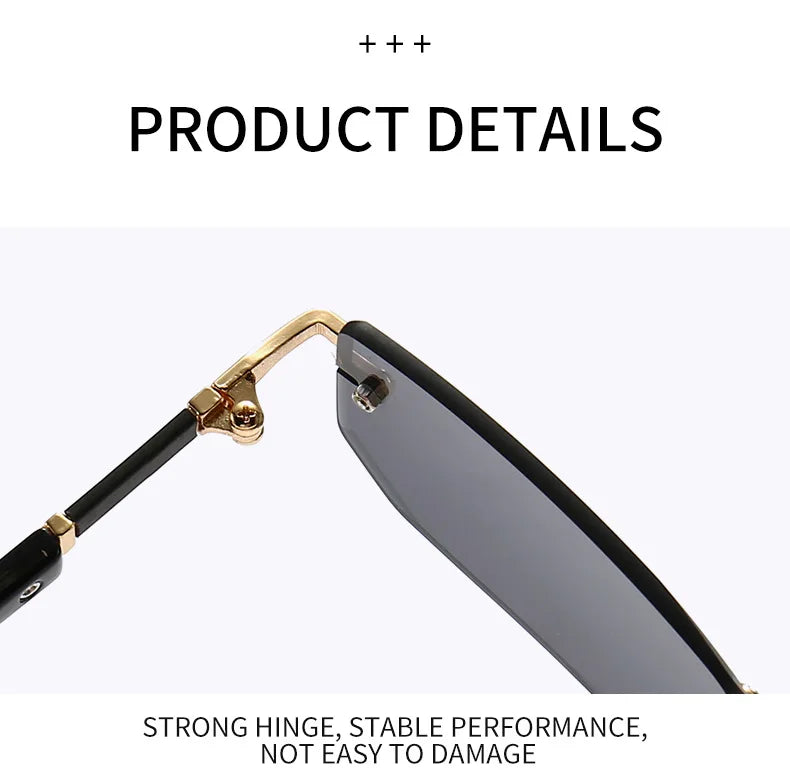 Rimless Rectangle Sunglasses