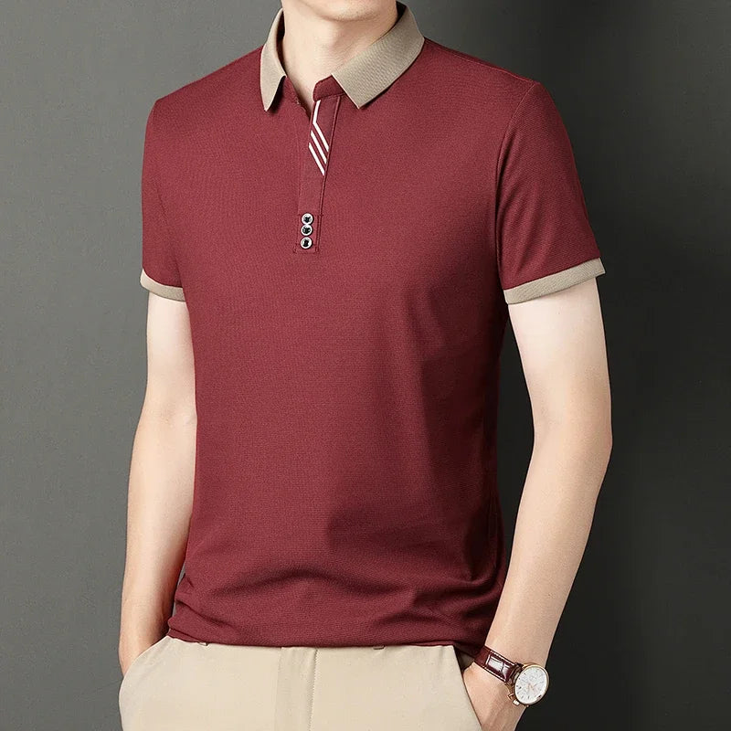Men’s Solid Color Polo Shirt