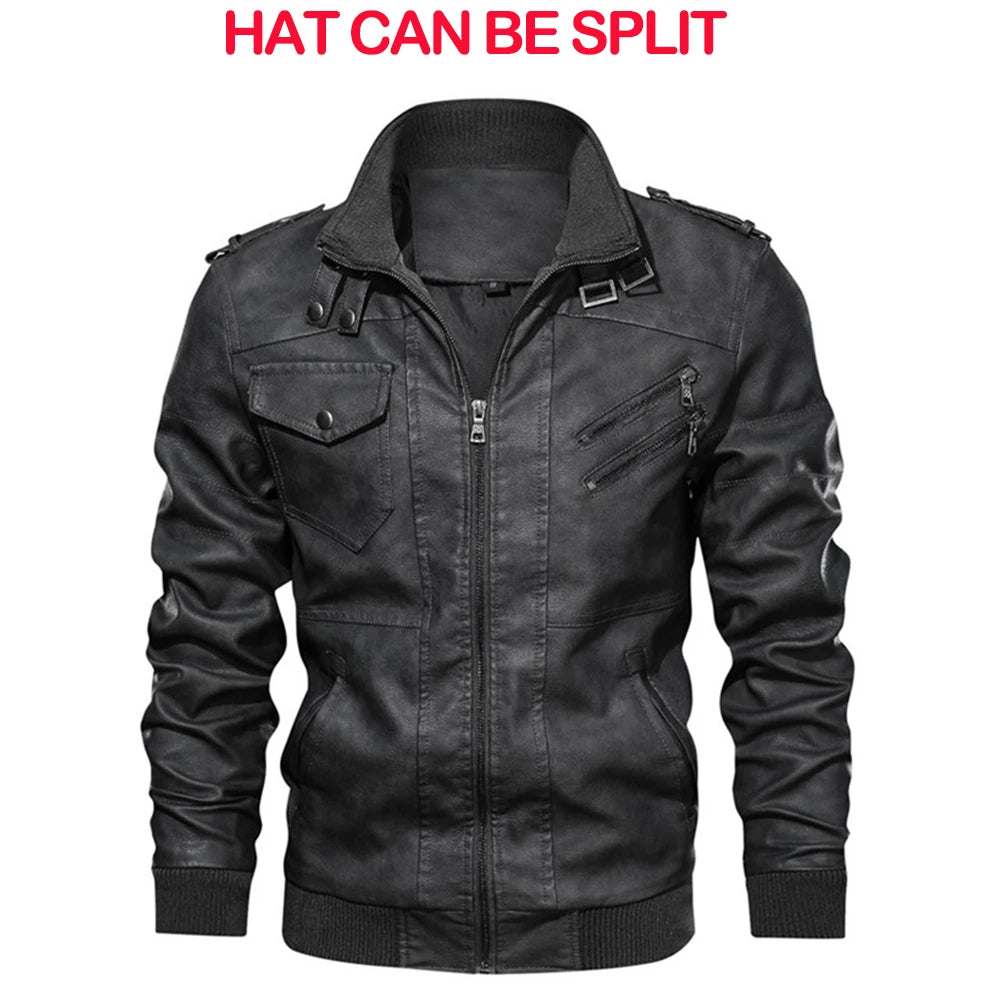 Men’s Faux Leather Moto Jacket