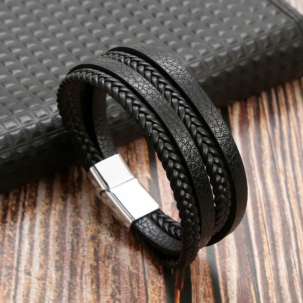 Tiger Eye Leather Bracelet
