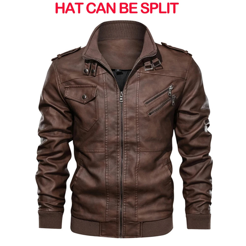 Men’s Faux Leather Moto Jacket
