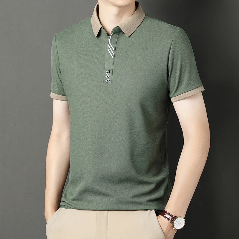 Men’s Solid Color Polo Shirt