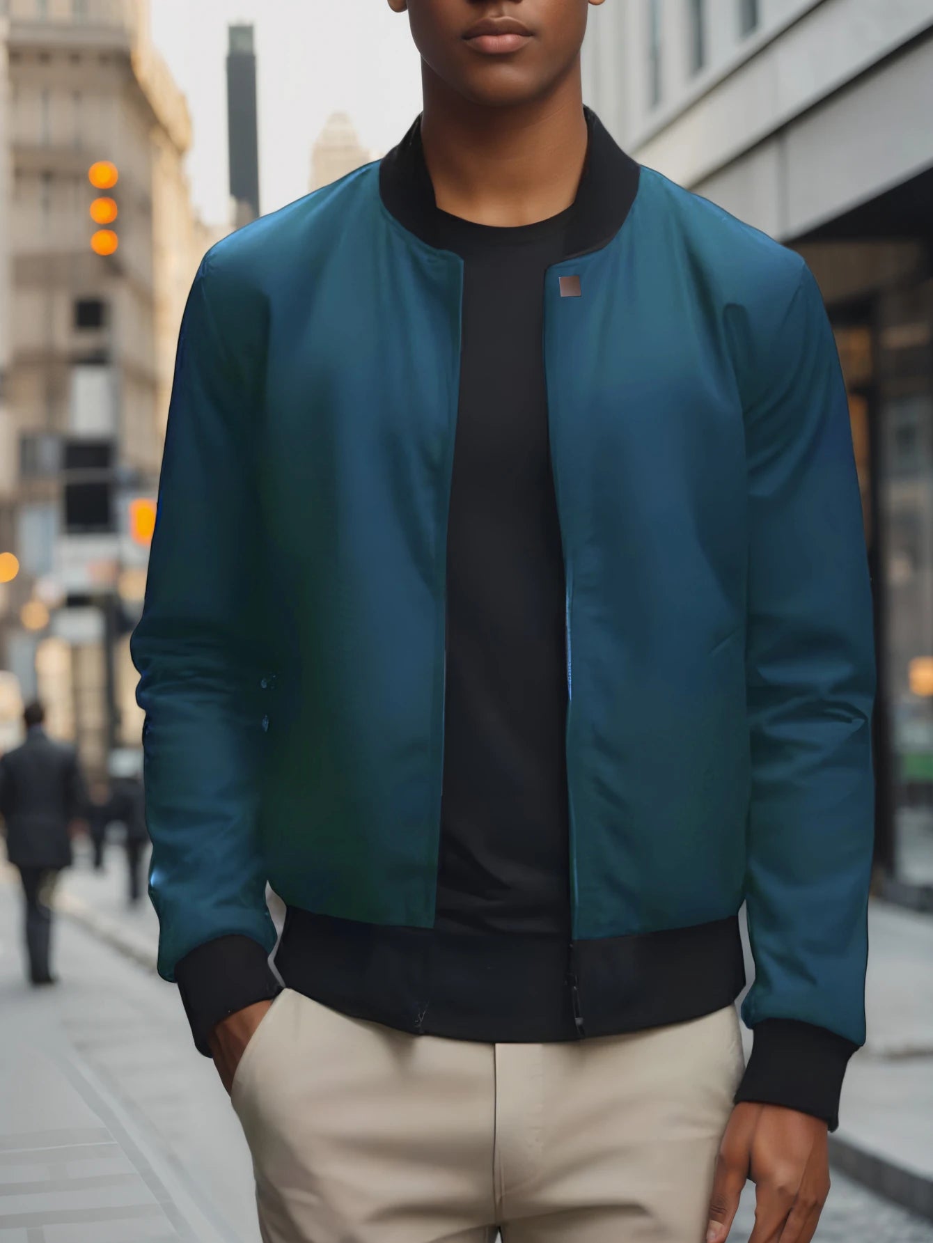 Men’s Baseball Collar Casual Jacket