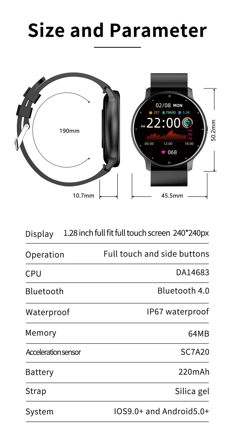 Smart Watch Lige ZL02