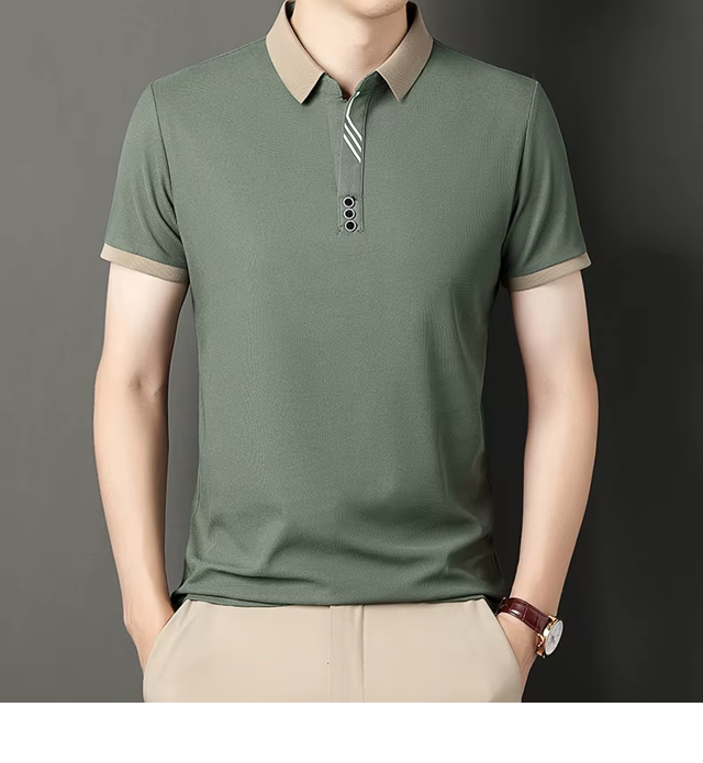 Men’s Solid Color Polo Shirt