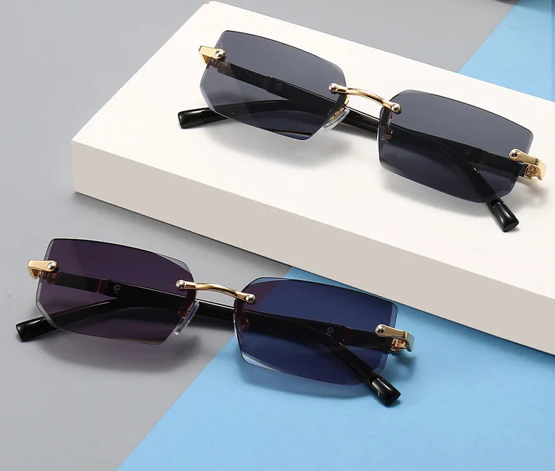 Rimless Rectangle Sunglasses