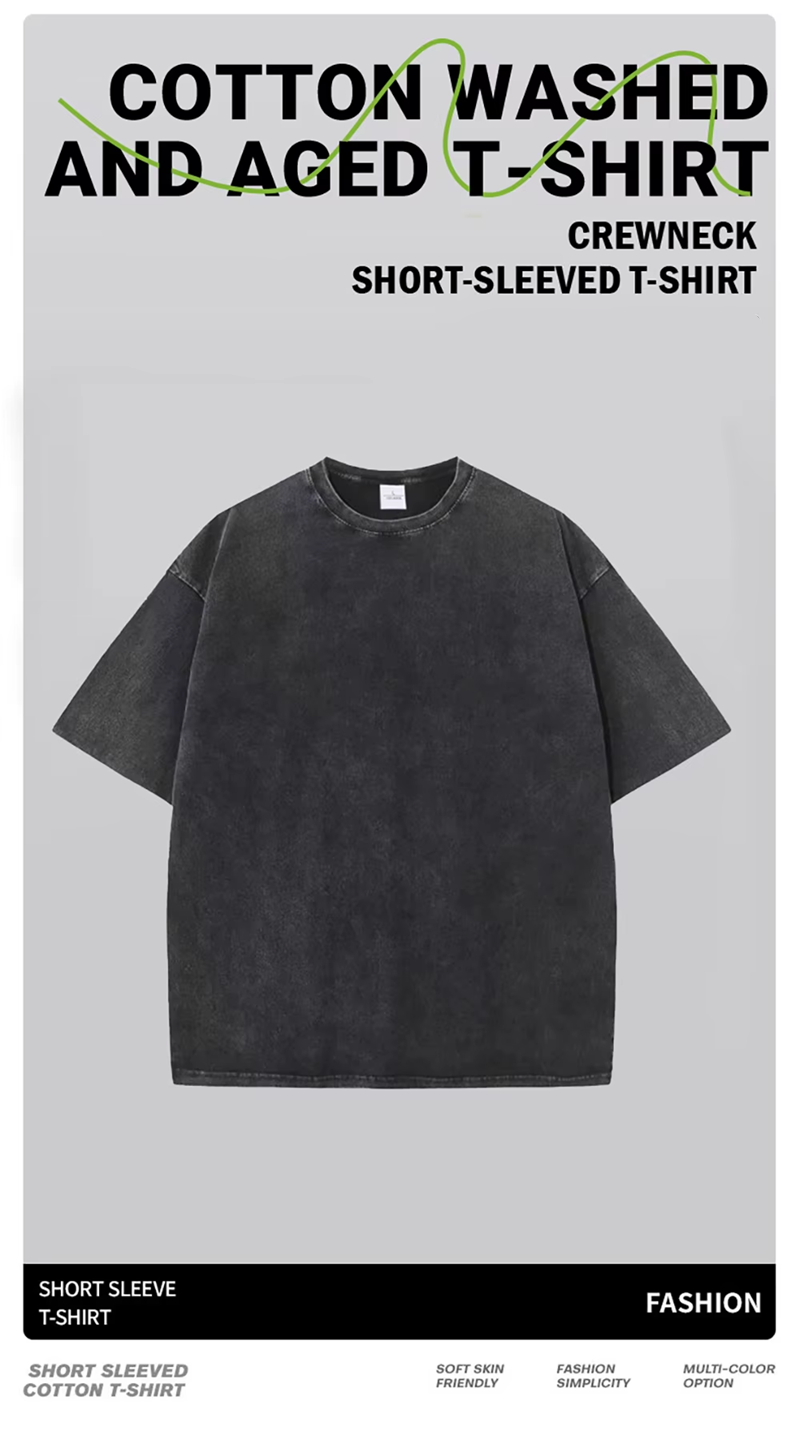 Men’s Washed Vintage Cotton T-Shirt