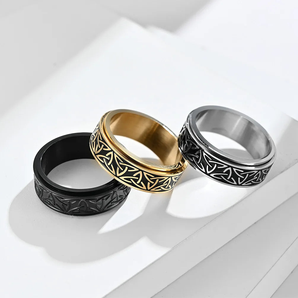 Viking Rune Spinner Ring