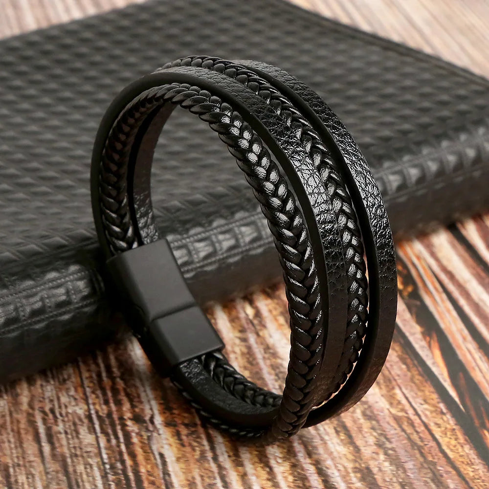 Tiger Eye Leather Bracelet