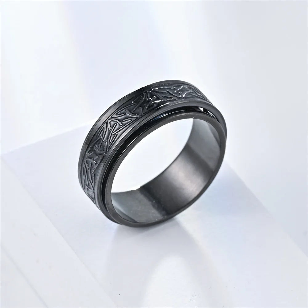 Viking Rune Spinner Ring